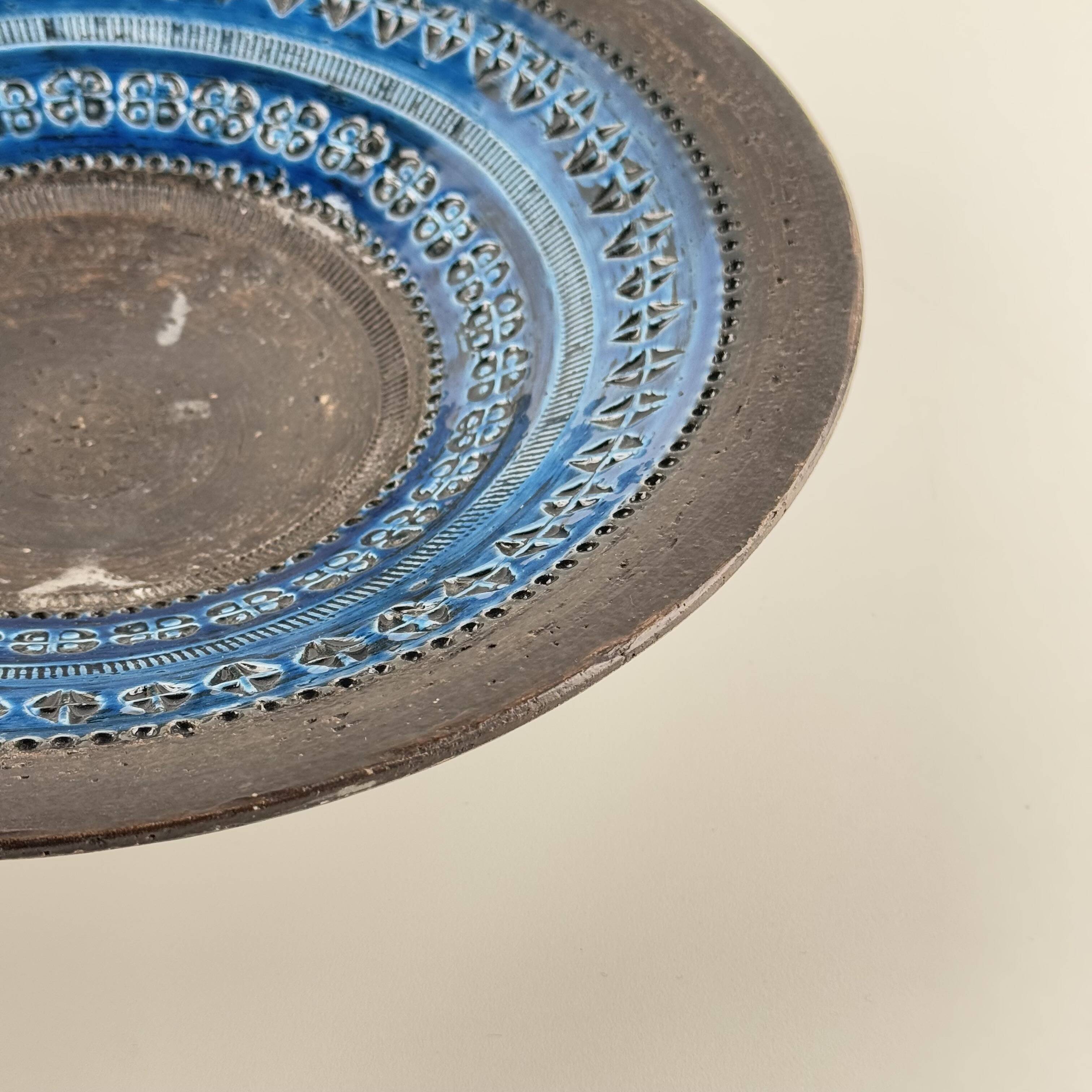 Aldo Londi for Bitossi, Large Centrepiece Bowl, Rimini Blue Series, 1970s