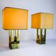 Paire de lampes Regency par Bd Lumica, Italie, 1970
