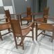 Suite de 6 fauteuils en noyer début XXeme