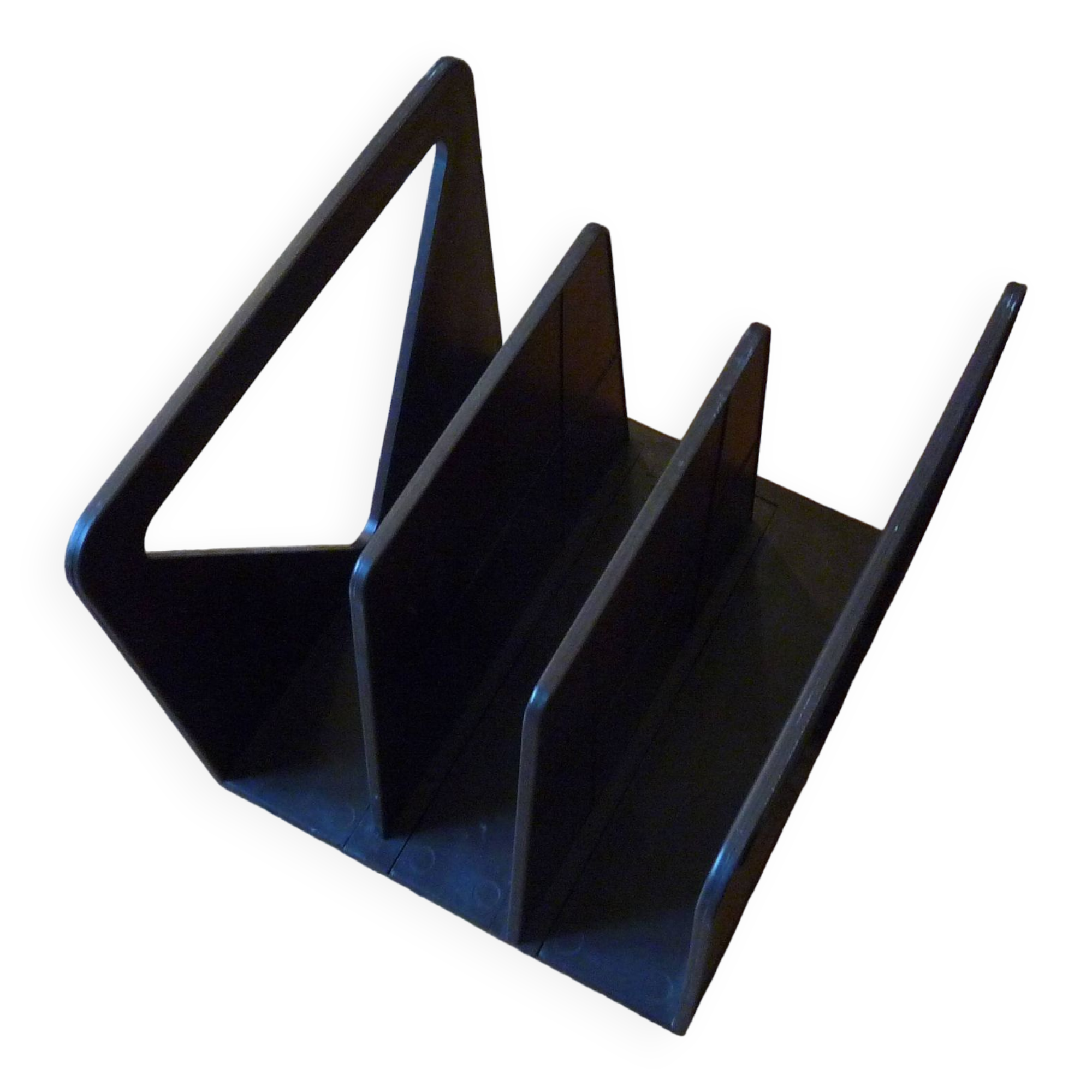 Plastic vinyl record holder, Standy Esselte, vintage 1980s