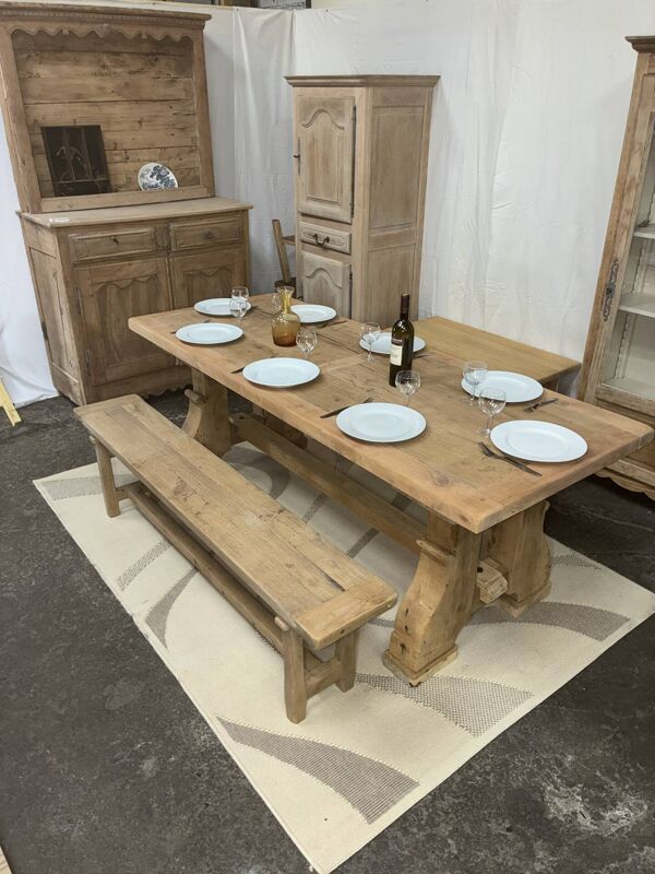 Table de monastère en chêne massif