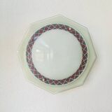 Applique murale plafonnier en verre vintage années 80