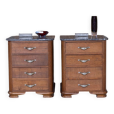Vintage bedside table in Empire / Art Deco style
