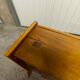 Meuble bar artisanal en bois et céramique orange 1970