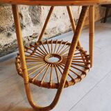 Vintage rattan coffee table