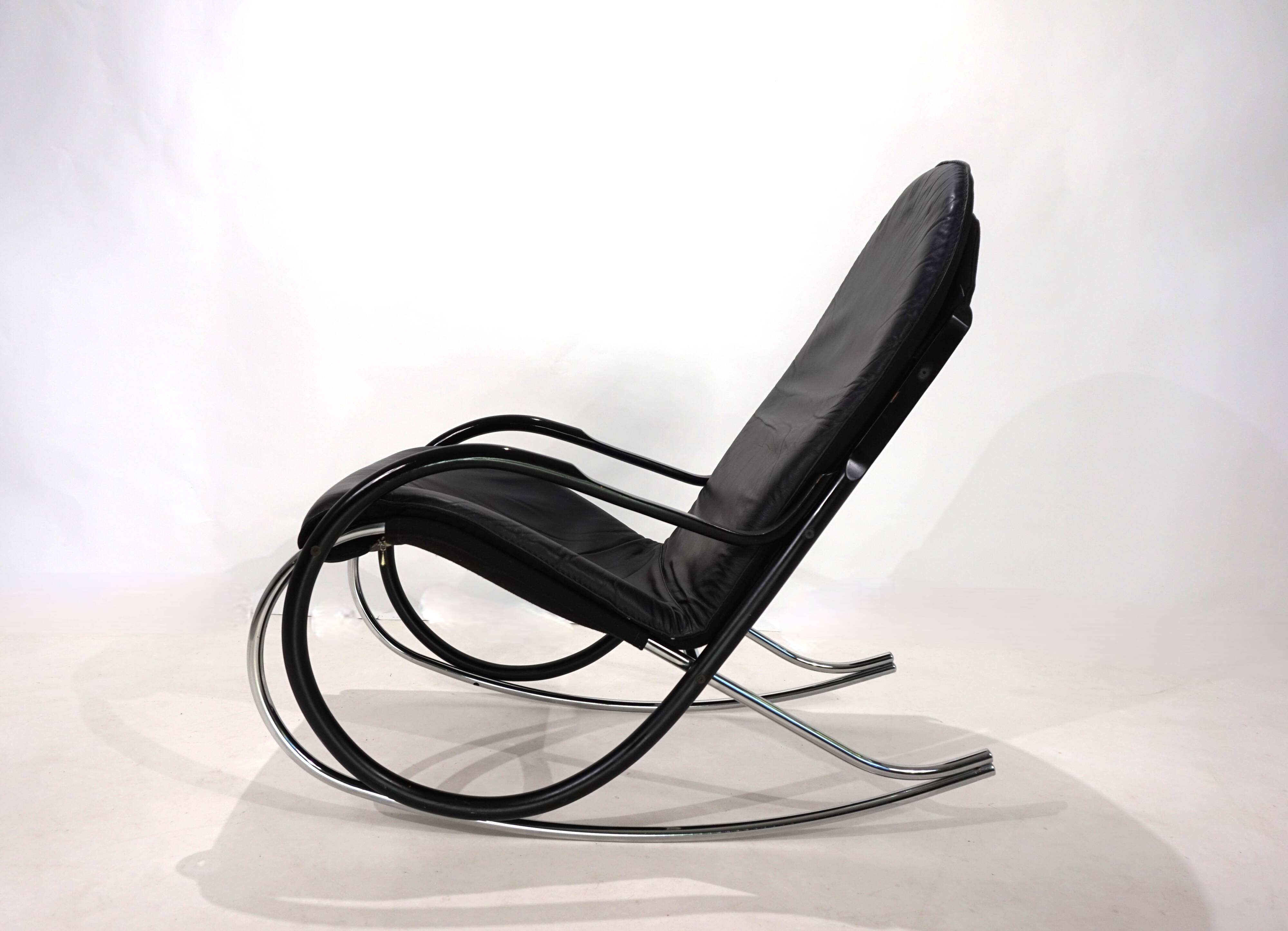 Fauteuil à bascule Strässle Nonna de Paul Tuttle, 1972