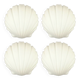 Set of 4 Vintage Shell-Shaped Opaline Glass Wall Lamps from Limburg, 1970s