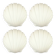 Set of 4 Vintage Shell-Shaped Opaline Glass Wall Lamps from Limburg, 1970s