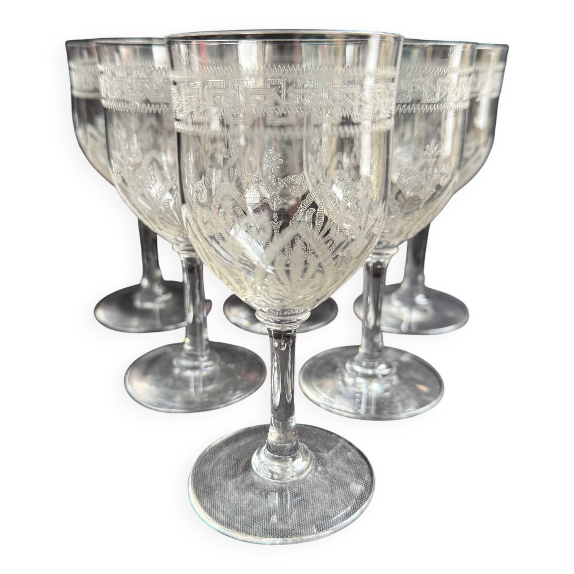 6 White wine glasses – Saint Louis Pasteur service