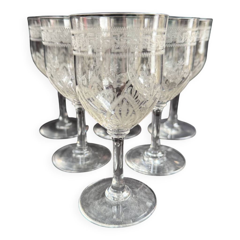 Lot De 6 Verres à Vin Blanc 150 Ml – Série Vintage – Cristallin – Lave-vaisselle OK