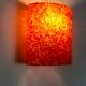 Wall lamps (the pair) in vintage orange Perspex 1960