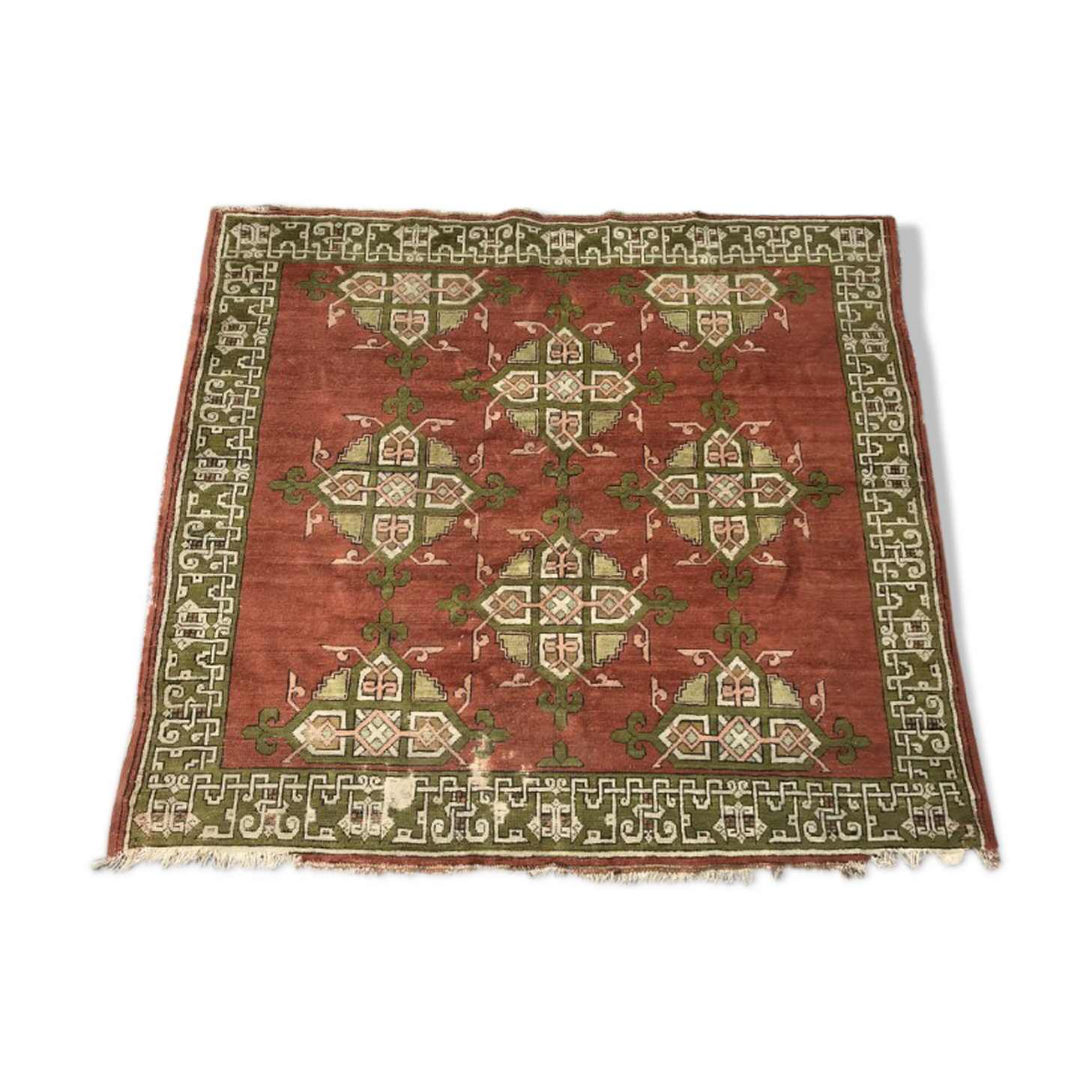 Old carpet decorative turkish 190 x 210 cm