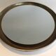 Miroir argenté en bois incurvé 66,5 x 66,5 cm