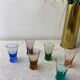 Set de six verres à liqueur colorés