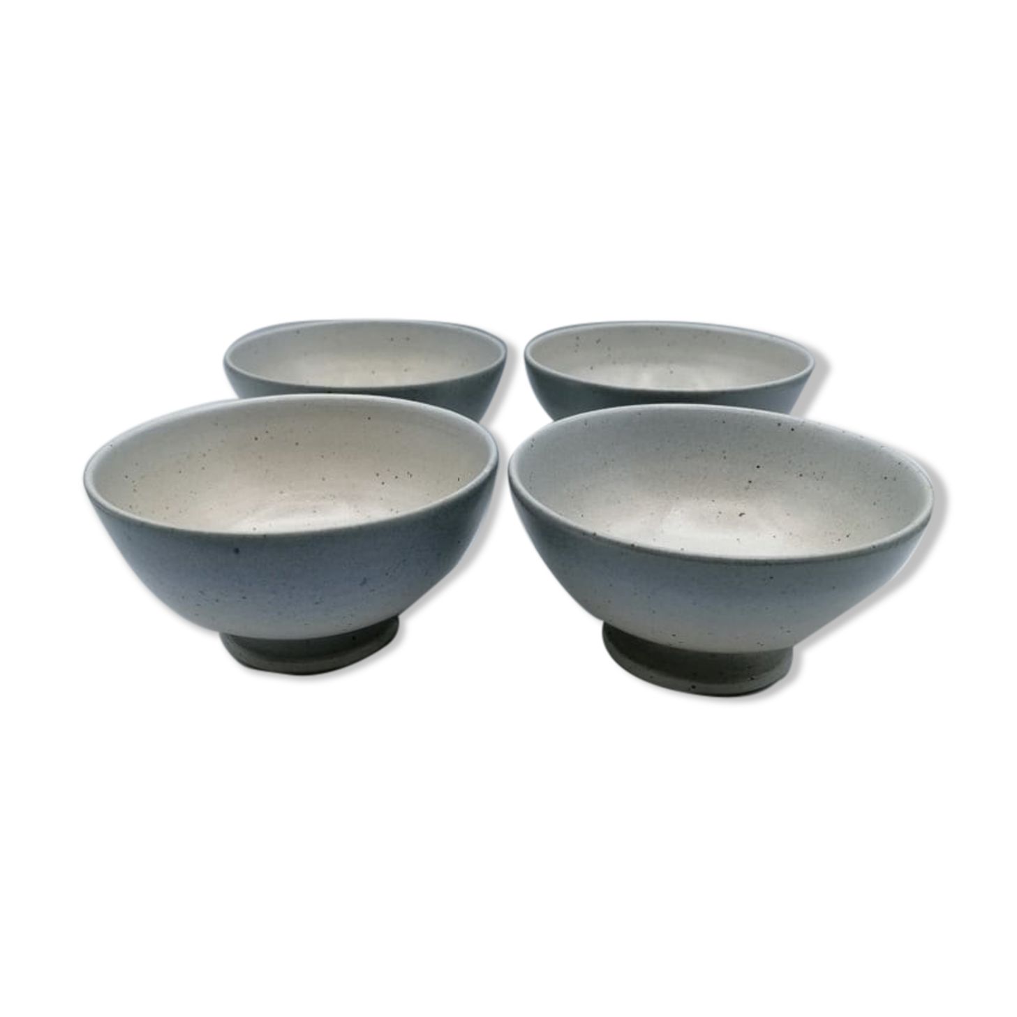 Four bowls in midnight blue sandstone