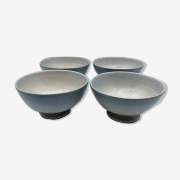 Four bowls in midnight blue sandstone