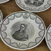 Set of 6 souvenir plates of Lourdes Digoin & Sarreguemines