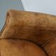 Fauteuil Club Vintage en Cuir Couleur Cognac, Pays-Bas
