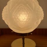 Vintage art deco glass globe table lamp