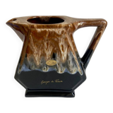 Flamed glazed ceramic carafe / pitcher