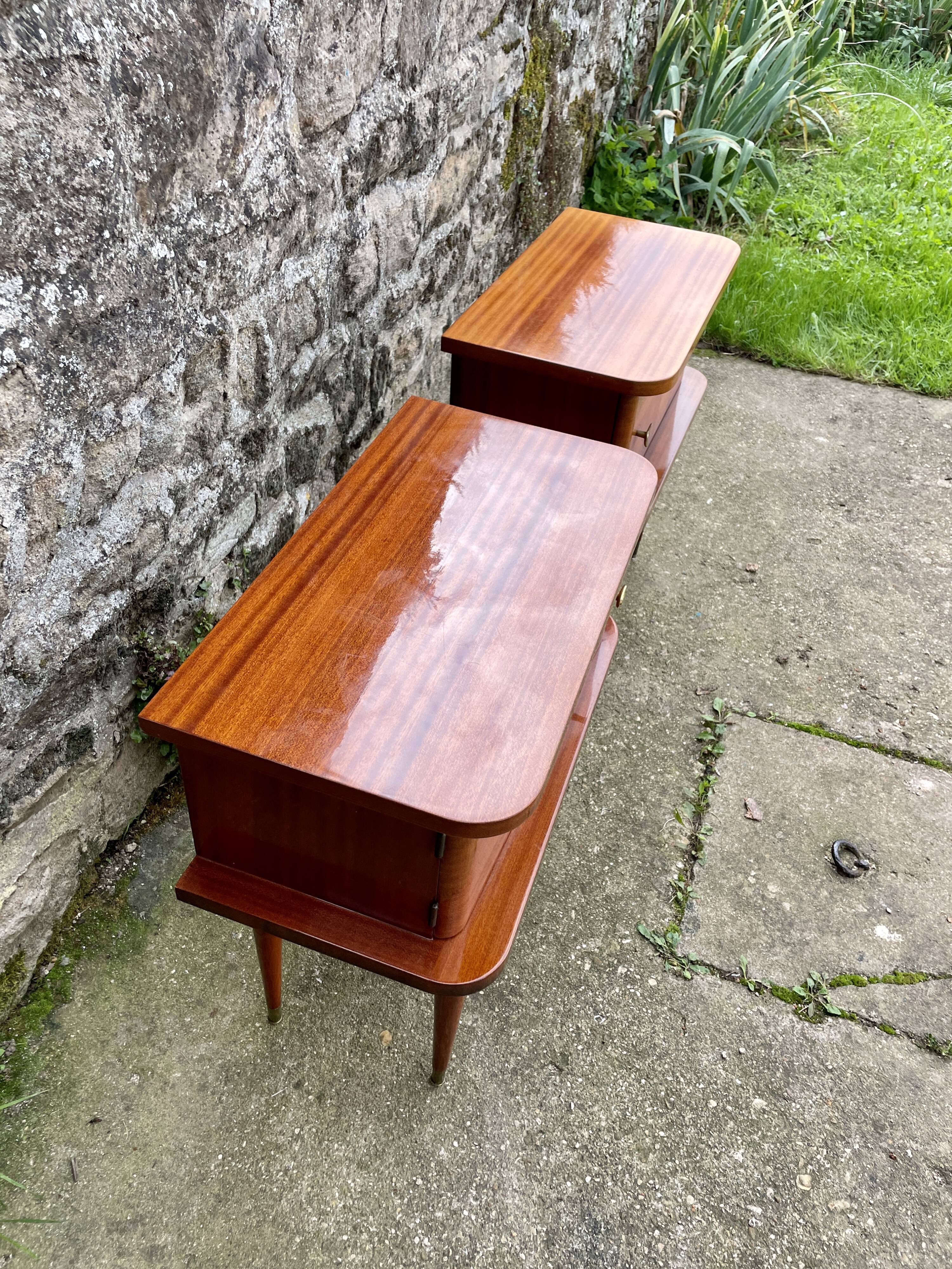 Pair of 1960 bedside tables