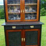 Buffet  ancien  vers  1940 avec plateau triroirs et portes effet beton – Totalement relooké
