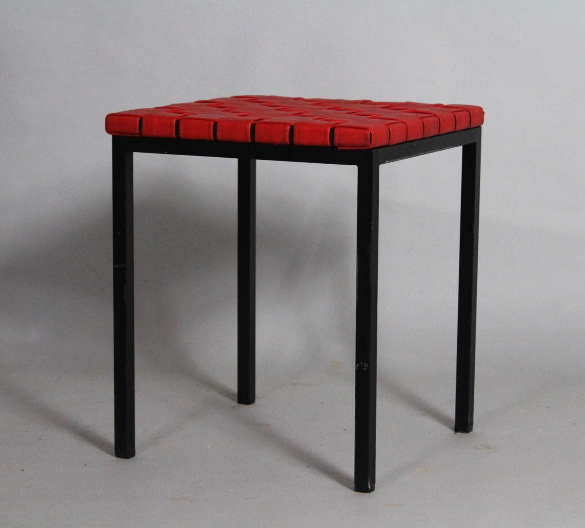 1970s Metal and Vinyl Stool by Asko, Finland