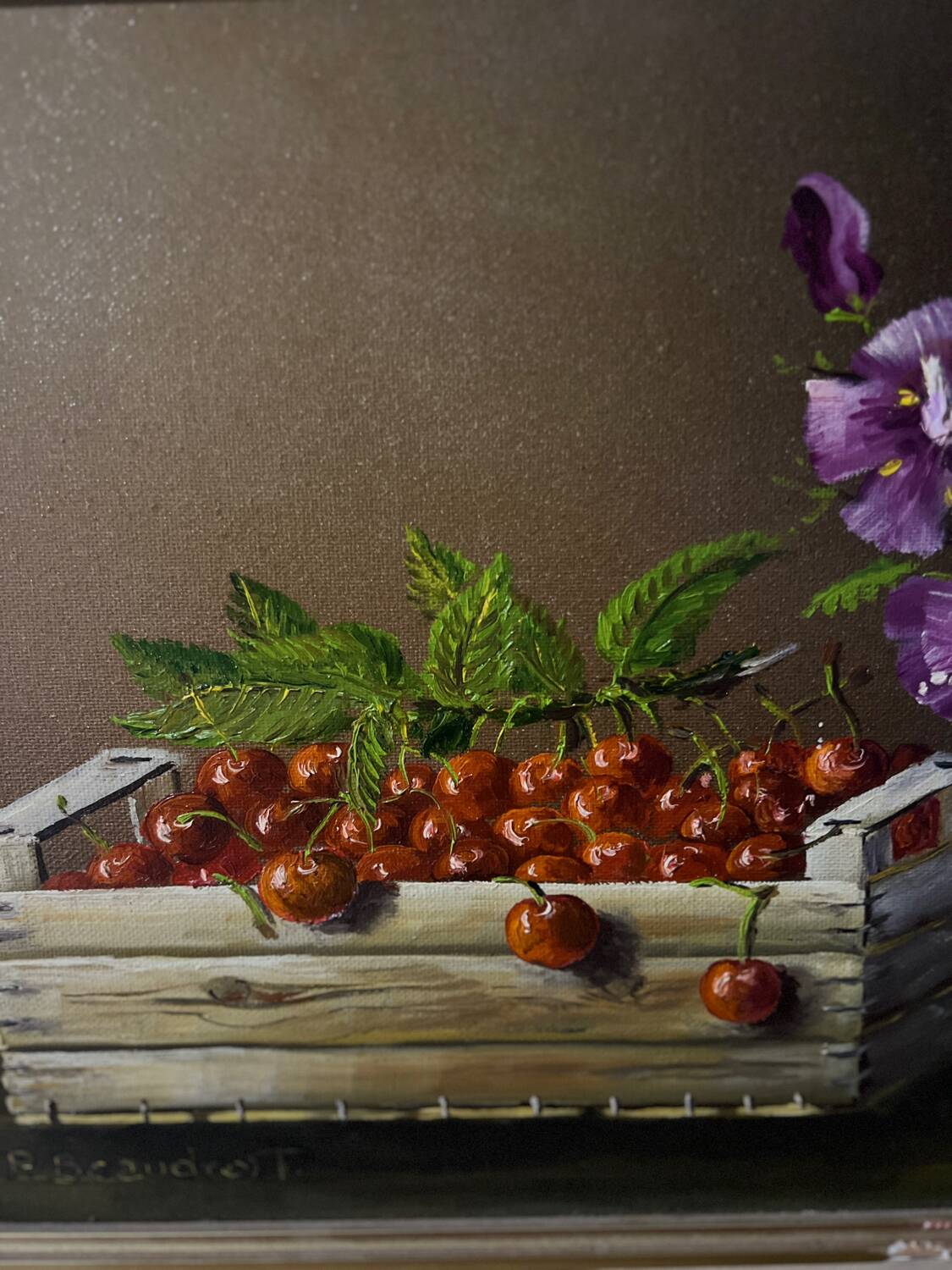 Painting Natur Morte cherry
