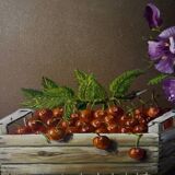 Painting Natur Morte cherry