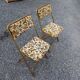 2 folding chairs lausanne vintage tapestry
