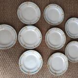 Longwy earthenware dinner service, Longpré pattern, 1895