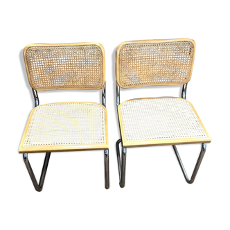 Suite de 2 chaises Cesca B32 par Marcel Breuer