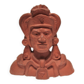 Bougeoir sculptural visage Amérindien signé Mario Frascaroli