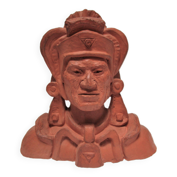 Bougeoir sculptural visage Amérindien signé Mario Frascaroli