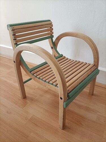 Chaise baumann en bois courbe