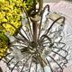 Magnificent Cascade Chandelier in Brass & Crystal Glass 1970s Vintage