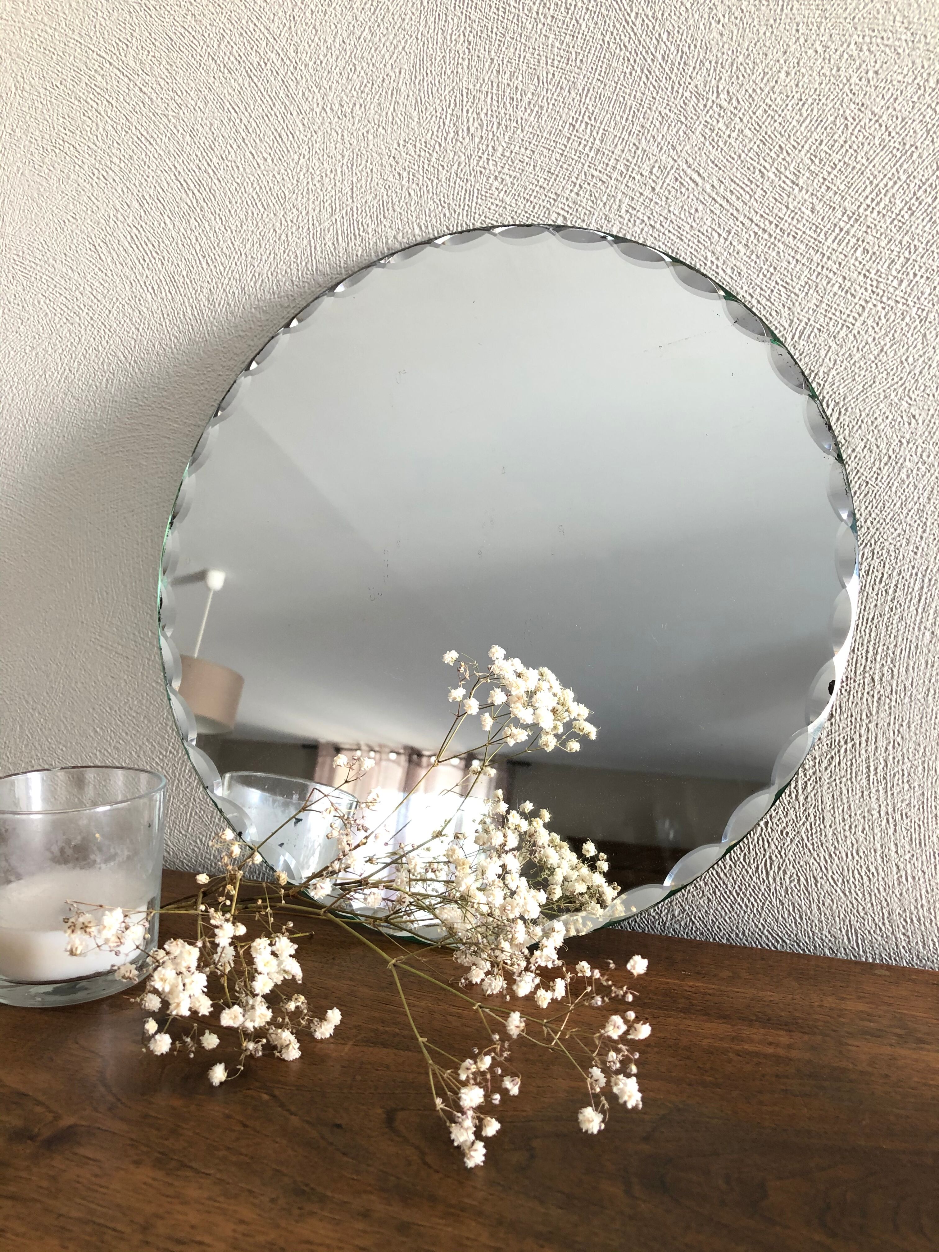 Miroir rond biseauté 32,5 cm