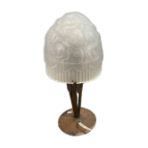 Art Deco lamp with an opaque glass globe