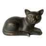 Sculpture de petit chat en bronze vintage