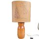 Table lamp with wooden base - dried flowers shade - Ref 1004