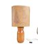 Table lamp with wooden base - dried flowers shade - Ref 1004