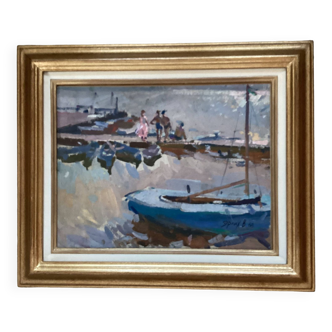 Old painting signed Oil on canvas dimension: height -44cm- width -53cm-