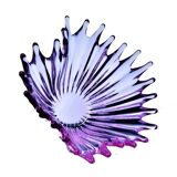 Vase - Large Purple Crystal Cup • Vintage • Cristallerie de Bayel • 1950