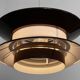 Pendant light "Trava" large brown version by Carl Thore for Granhaga Metallindustri. Sweden 1970s.