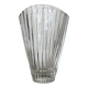 Large Art Deco fan vase in Arques crystal, France 1950