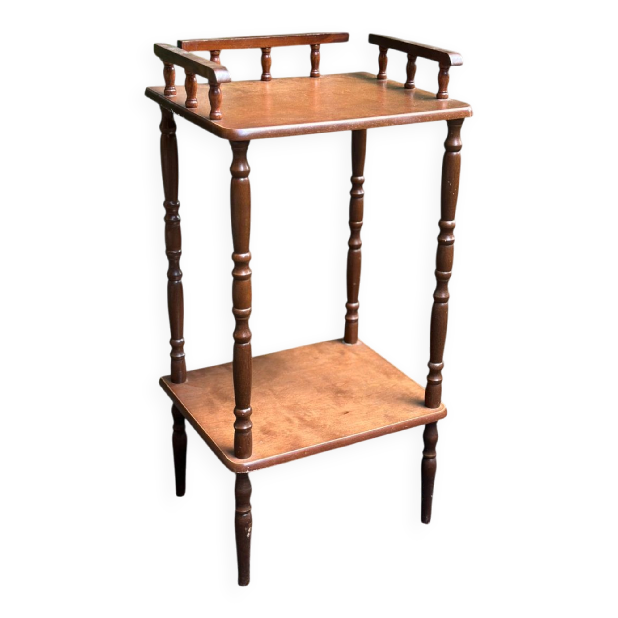 Directoire or neo-classical pedestal in solid wood from the 1970s.