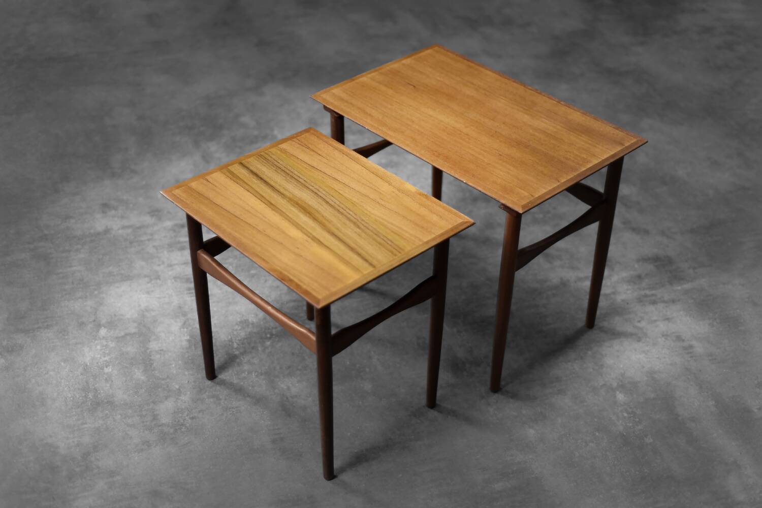 Danish nesting tables in teak, 1960s.
