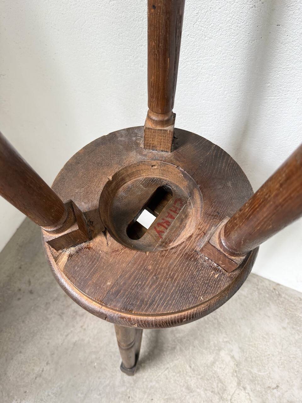 Oak bistro stools 1950