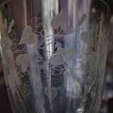 Set 11 Port Glasses White Wine Art Nouveau Crystal engraved Liseron