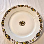 Round serving dish Art Deco, Limoges porcelain, André François, A570